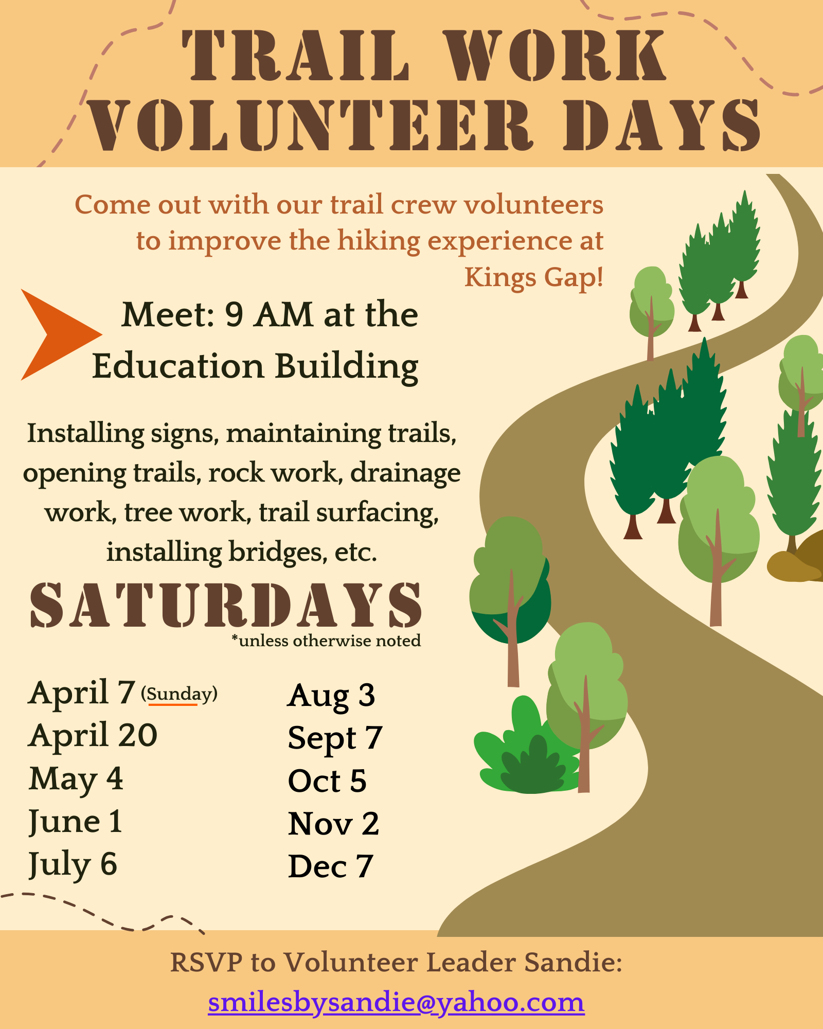 Kings Gap Trail Work Volunteer Day